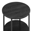 Livingandhome Small Round Coffee Table with 2 Tier