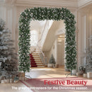 HOMCOM 8.2 ft Snow Frosted Christmas Tree Arch, Doorway Decor