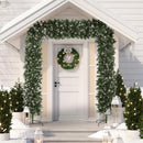 HOMCOM 8.2 ft Snow Frosted Christmas Tree Arch, Doorway Decor