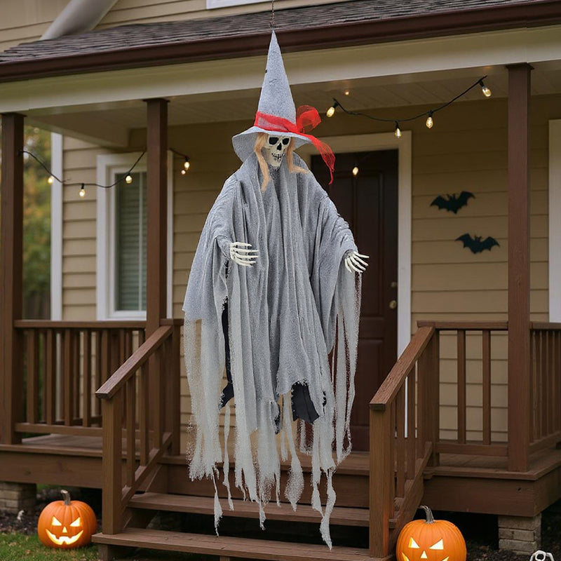 Halloween Voice-Activated Hanging Witch
