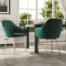 Livingandhome Set of 2 Contemporary Velvet Dining Chairs