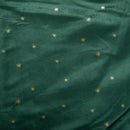 1.2m Soft Dark Green Velour Christmas Tree Skirt with Gold Star Print