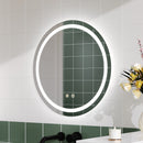 Livingandhome Anti-Fog Round Wall Mounted LED Mirror