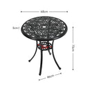 Garden Sanctuary Round Patio Dining Table with Umbrella Hole