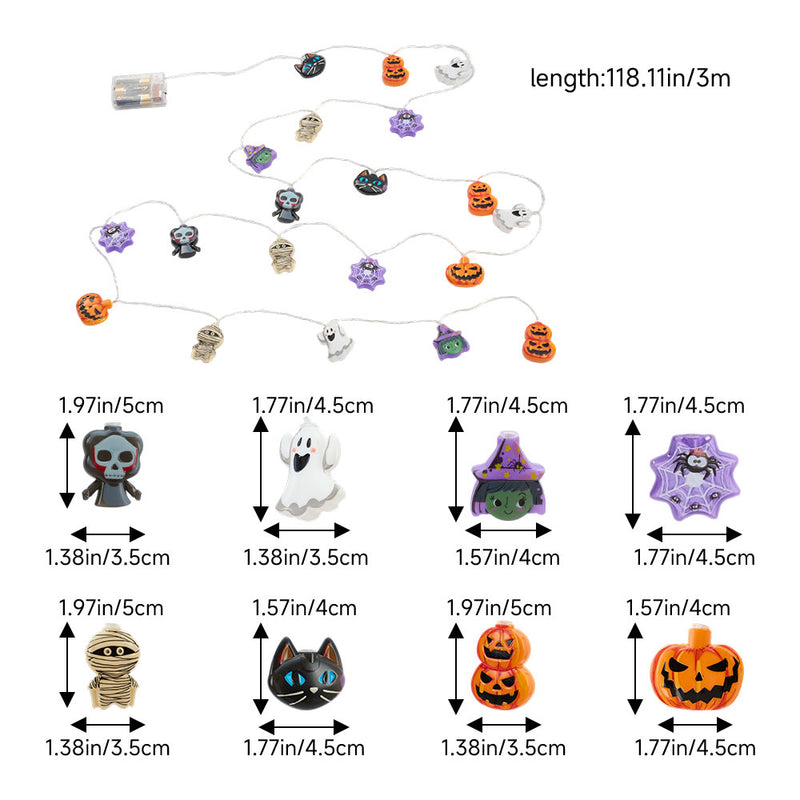 Battery Powered Halloween LED String Lights