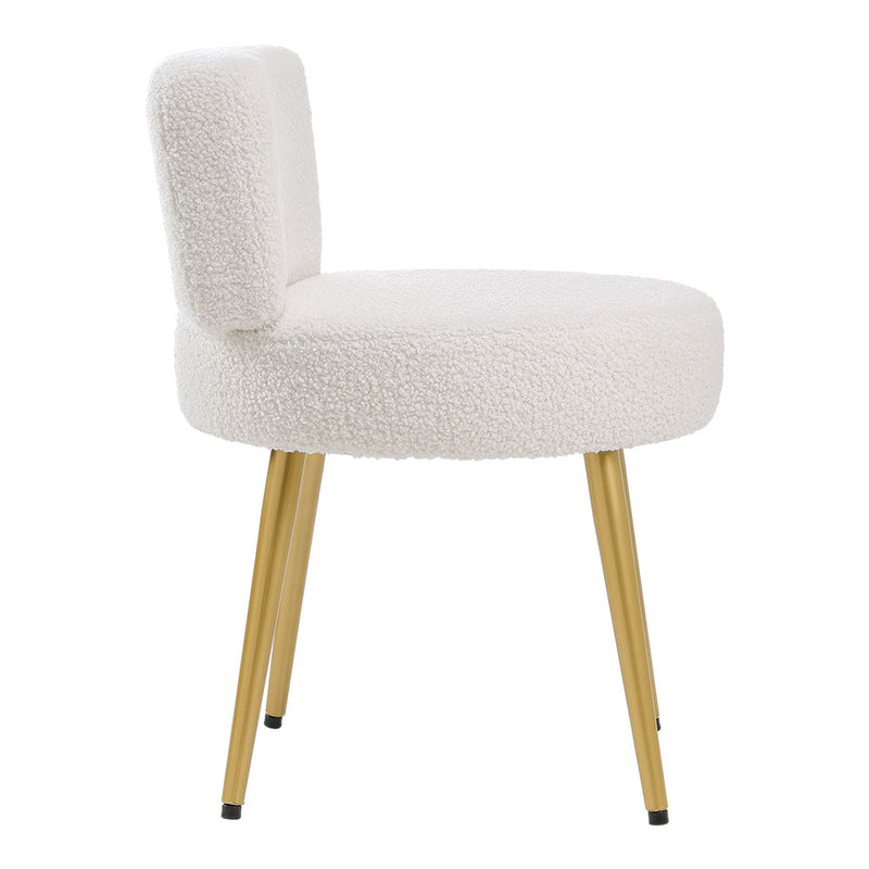 Livingandhome Cream Faux Fur Chair