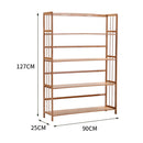 Livingandhome 4-Tier Bamboo Book Storage Shelf