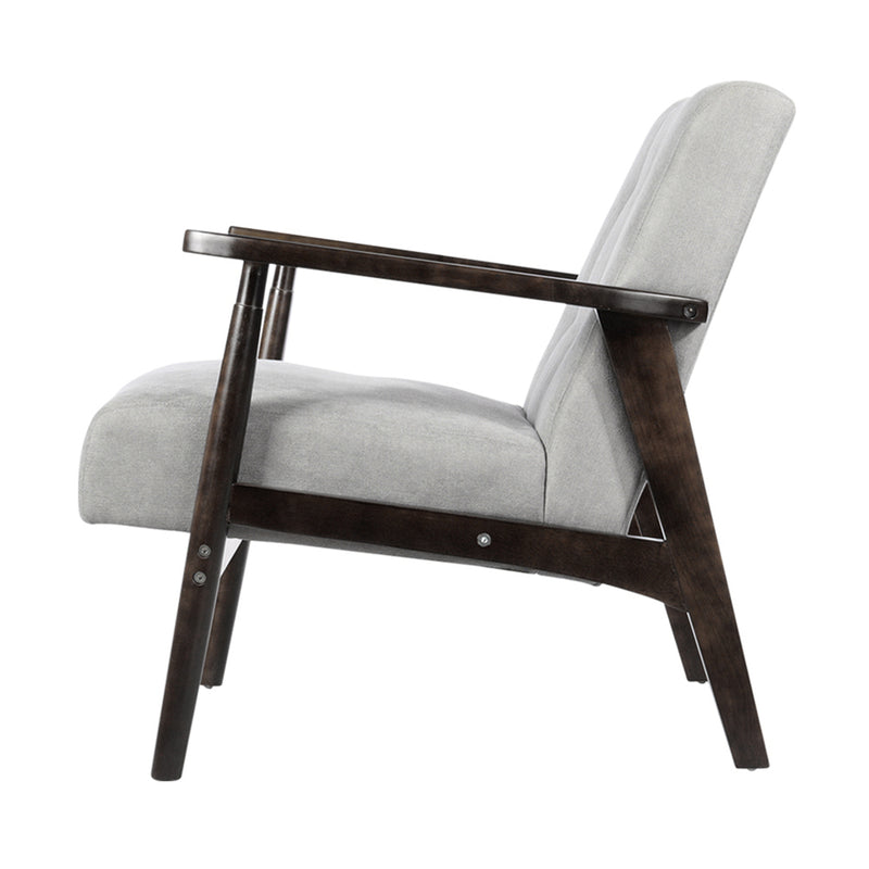Livingandhome Solid Wooden Frame Upholstered Tufted Armchair