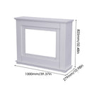 Electric Fireplace with White Wooden Mantel