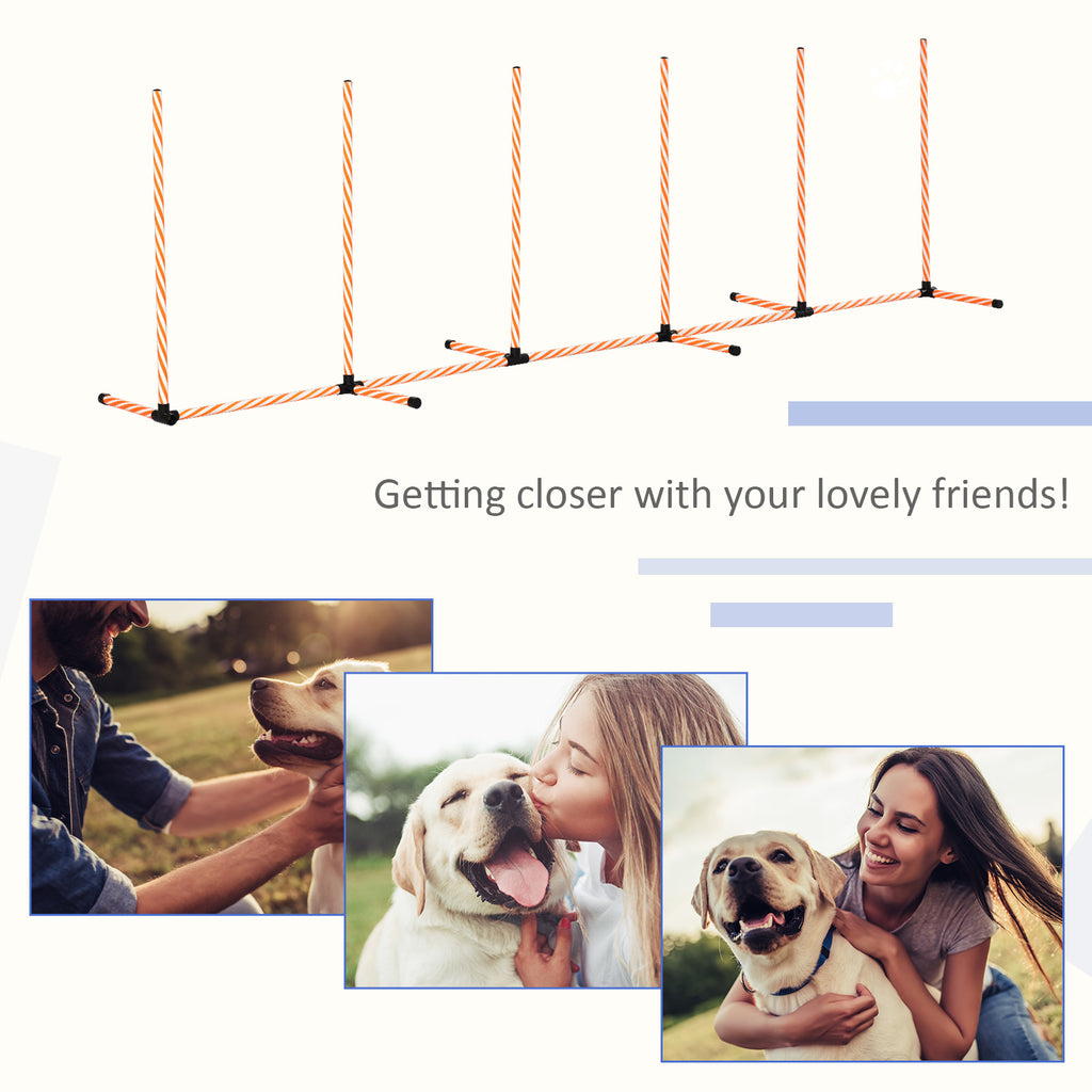 Rosewood Dog Agility Slalom Weave Poles Set of 6