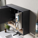 HOMCOM Bathroom Cabinet Wall Mounted Mirror Storage With Shelves Grey