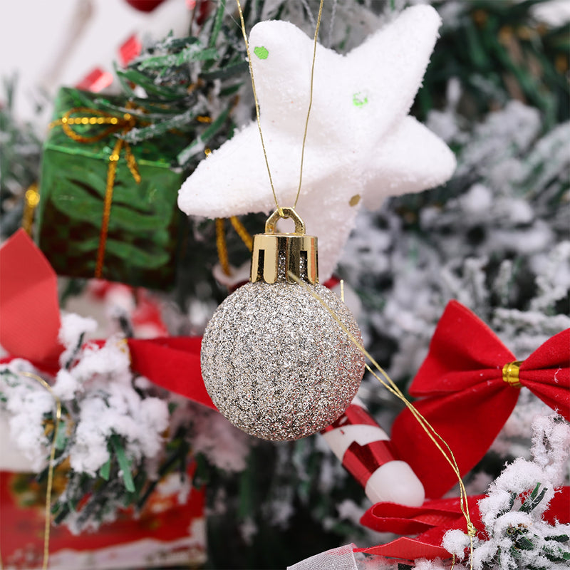 Lifeideas 30 Pieces Shatterproof Christmas Tree Ornament Set Xmas Bauble and Snowflake Tree Topper