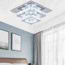 Livingandhome Modern Double-tiers Median-size Crystal LED Ceiling Light