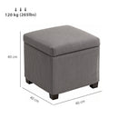 HOMCOM 40 cm Ottoman Storage Box with Removable Lid, Foot Rest