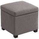 HOMCOM 40 cm Ottoman Storage Box with Removable Lid, Foot Rest