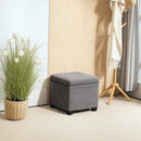 HOMCOM 40 cm Ottoman Storage Box with Removable Lid, Foot Rest