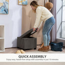 HOMCOM 40 cm Ottoman Storage Box with Removable Lid, Foot Rest