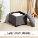 HOMCOM 40 cm Ottoman Storage Box with Removable Lid, Foot Rest