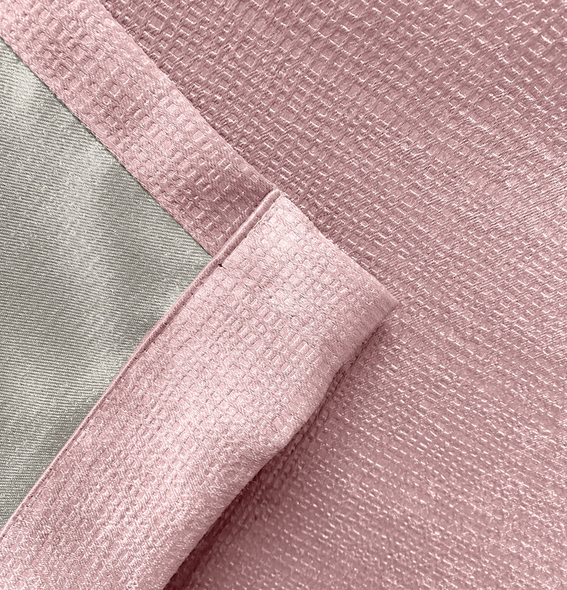 Enhanced Living Matrix Blush Pink Tape Top Thermal Noise reducing Dim Out Curtains - Pair