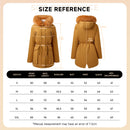 Hooded Mid-length Coat With Detachable Faux Fur Trim