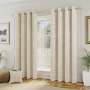 Enhanced Living Royale Cream Room Darkening Boucle Readymade Curtains (PAIR) - 66 x 54 inch (168x137cm)