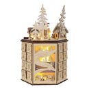 Lifeideas LED Rotating Countdown Calendar Wooden Music Box for Christmas