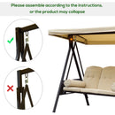 Outsunny Swing Seat 3 Seater - Beige