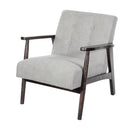 Livingandhome Solid Wooden Frame Upholstered Tufted Armchair