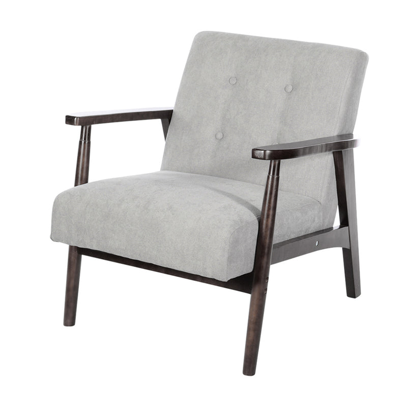 Livingandhome Solid Wooden Frame Upholstered Tufted Armchair