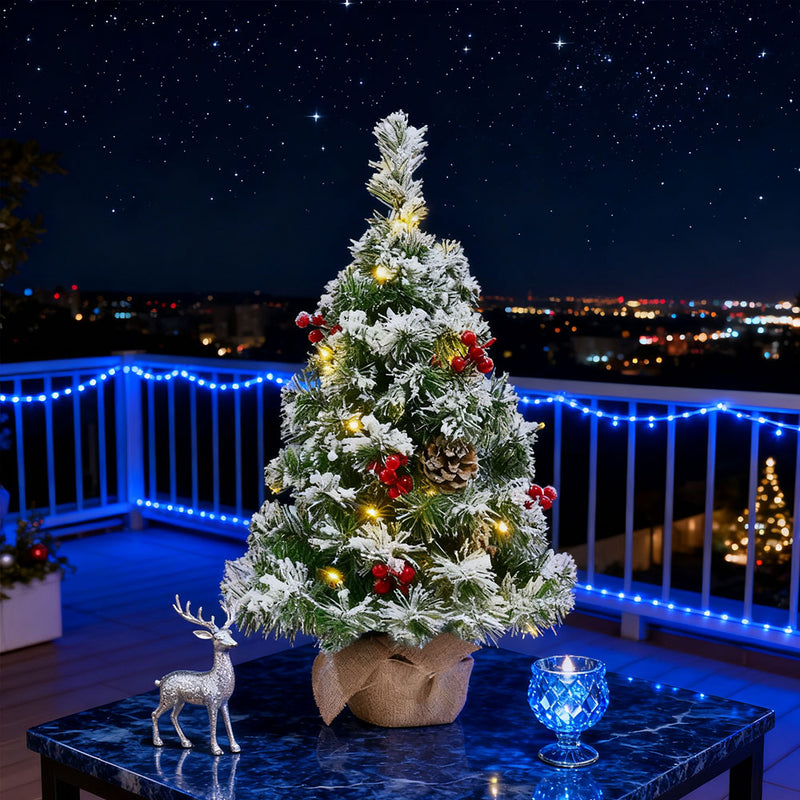 Lifeideas Mini Christmas Tree Set for Holiday Decoration