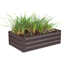 Garden Sanctuary Galvanized Steel Square Raised Garden Bed Planter Box