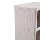 Lifeideas 4-layer Thicken Foldable Shoe Storage Box with Wheels