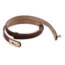 Sliding Adjustable Alloy Buckle PU Leather Belt