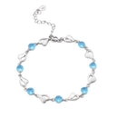 Modishion Delicate Open-Heart Bracelet with Cubic Zirconia