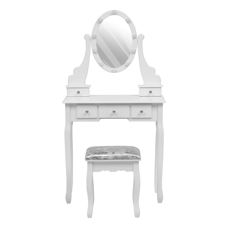 Livingandhome Elegant Lighted Makeup Vanity Desk