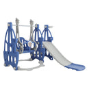 Livingandhome 3 in 1 Toddler Slide, Swing and Climber Playset with Basketball Hoop