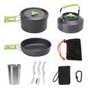 Breeins Portable Camping Cookware Set Outdoor Travel Picnic Cooking Kit with Storage Bag