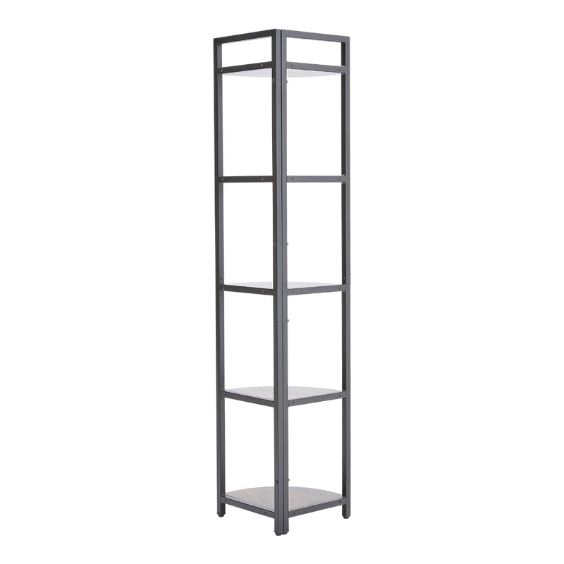 Livingandhome Industrial Style 5-Tier Corner Storage Rack