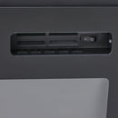 Recessed Electric Fireplace TV Stand with Closed Storage