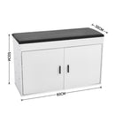Livingandhome PU Leather Seat Shoe Storage Bench