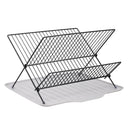 Lifeideas 2-Tier Foldable Countertop Dish Drying Rack with Drip Tray
