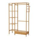 Lifeideas Wooden Clothes Rack with Hooks and Drawer