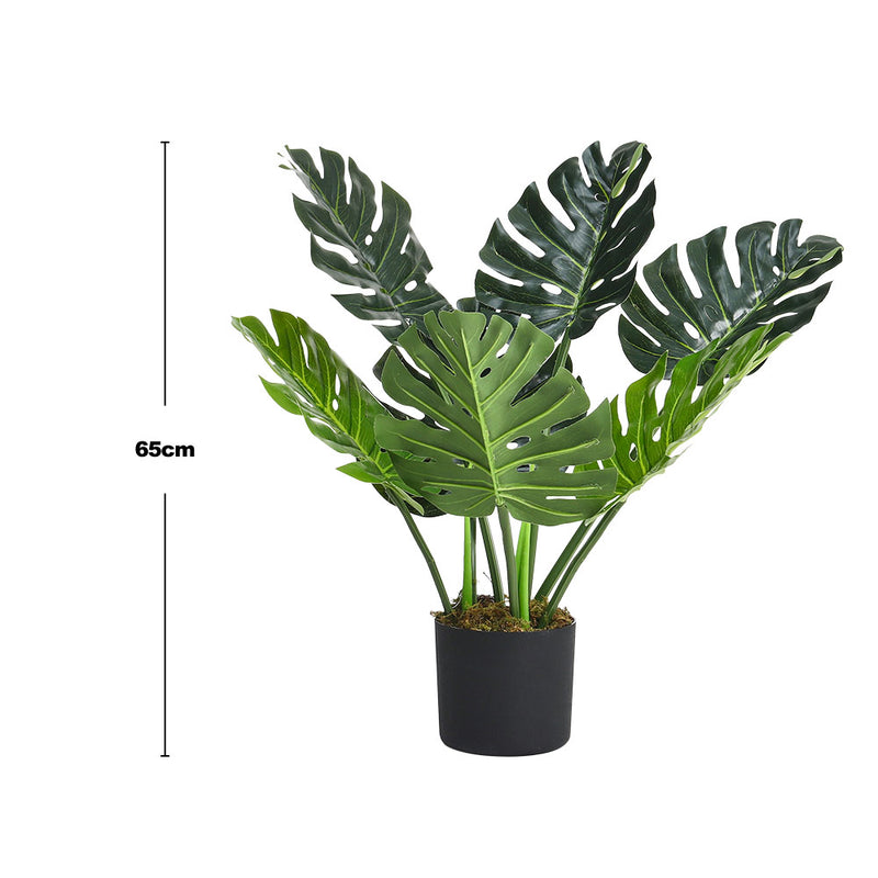 Breeins 65cm Artificial Tropical Monstera Tree Faux Plant in Pot