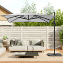 Garden Sanctuary Large Square Canopy Rotating Outdoor Cantilever Parasol
