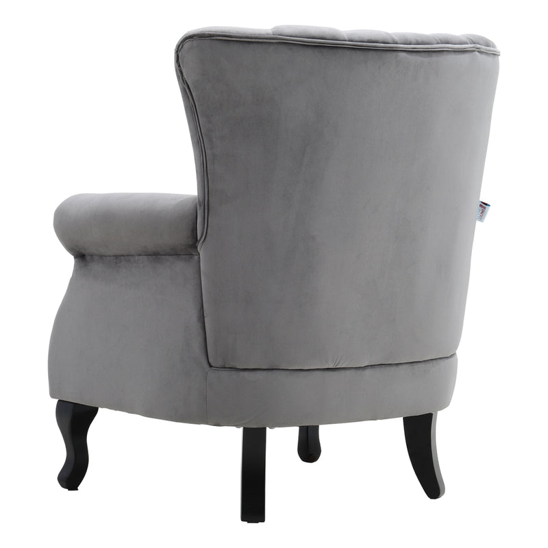 Livingandhome Upholstered Velvet Armchair