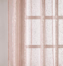 Pair of Pandora Blush Glittery Metallic Print Panel with Rod Pocket Header