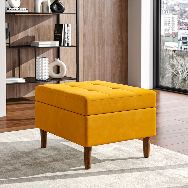 Livingandhome Tufted Rectangular Storage Ottoman