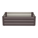 Garden Sanctuary Galvanized Steel Square Raised Garden Bed Planter Box