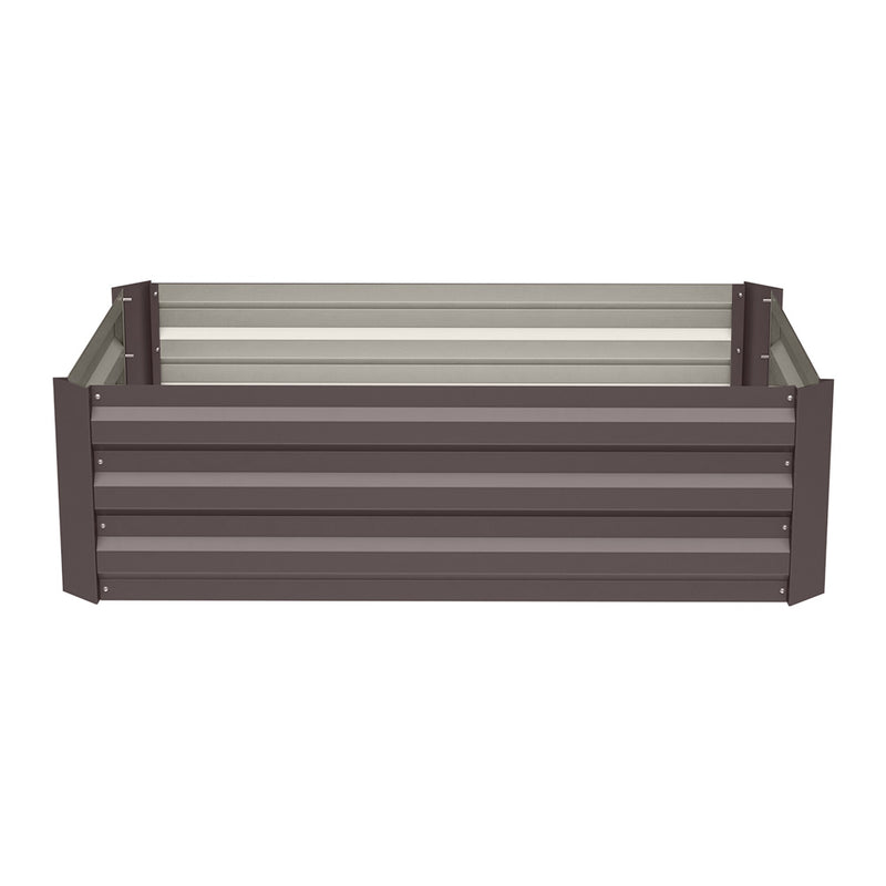 Garden Sanctuary Galvanized Steel Square Raised Garden Bed Planter Box