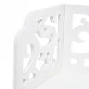 Livingandhome Rustic Small White Storage Display Shelving Unit